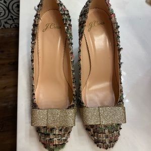 JCrew square heels. Great for parties! Worn once.